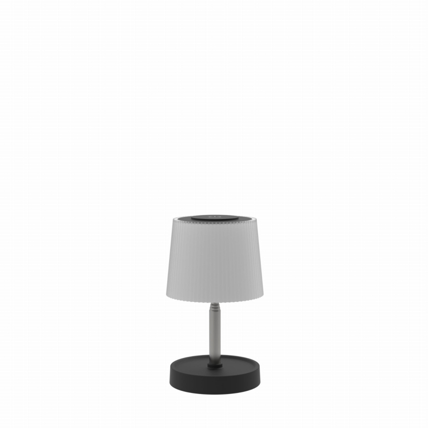 LED-uppladdningsbar bordslampa för utomhusbruk, dimbar LED/2W/5V IP44 1200 mAh grå