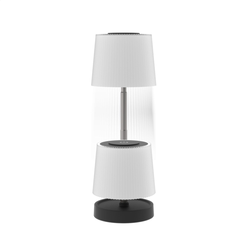 LED-uppladdningsbar bordslampa för utomhusbruk, dimbar LED/2W/5V IP44 1200 mAh grå