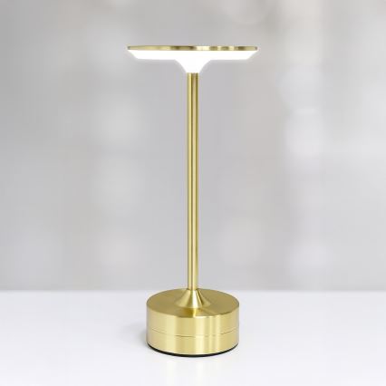 LED uppladdningsbar bordslampa med touchkontroll TAVOLO LED/2,5W/5V 2400 mAh 3000-6000K guldfärgad
