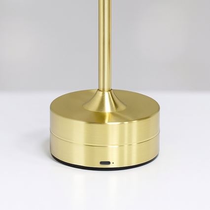 LED uppladdningsbar bordslampa med touchkontroll TAVOLO LED/2,5W/5V 2400 mAh 3000-6000K guldfärgad