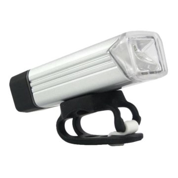 LED Uppladdningsbar cykellampa LED/5W/3,7V IPX4 1200 mAh silver