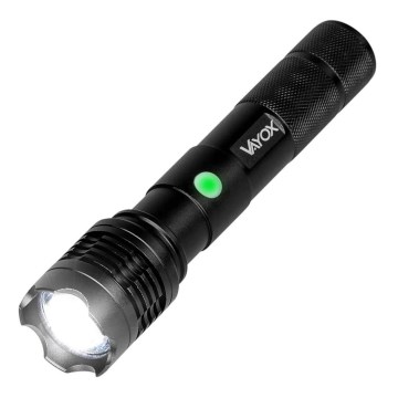 LED uppladdningsbar ficklampa LED/10W/5V IPX4 800 glansig 1200 mAh