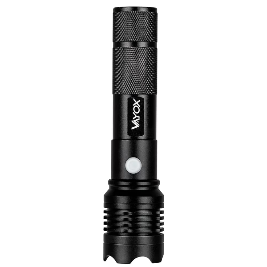 LED uppladdningsbar ficklampa LED/10W/5V IPX4 800 glansig 1200 mAh