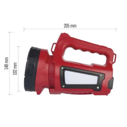 LED uppladdningsbar ficklampa LED/3,7V IP44 1000 lm 15000mAh