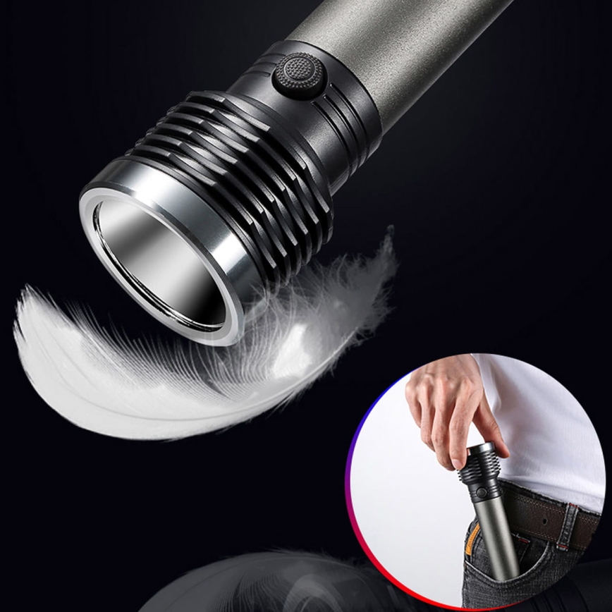 LED uppladdningsbar ficklampa LED/4,5W/3,7V 1200 mAh
