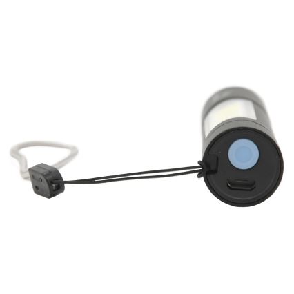 LED Uppladdningsbar ficklampa LED/400mAh svart