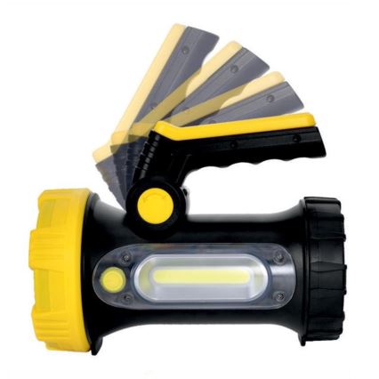 LED uppladdningsbar ficklampa LED/5W/4000mAh + LED/3W
