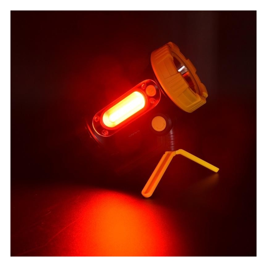 LED uppladdningsbar ficklampa LED/5W/4000mAh + LED/3W