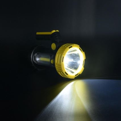 LED uppladdningsbar ficklampa LED/5W/4000mAh + LED/3W