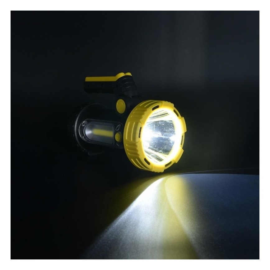 LED uppladdningsbar ficklampa LED/5W/4000mAh + LED/3W