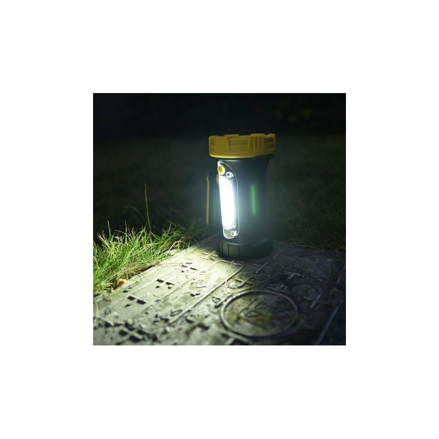 LED uppladdningsbar ficklampa LED/5W/4000mAh + LED/3W