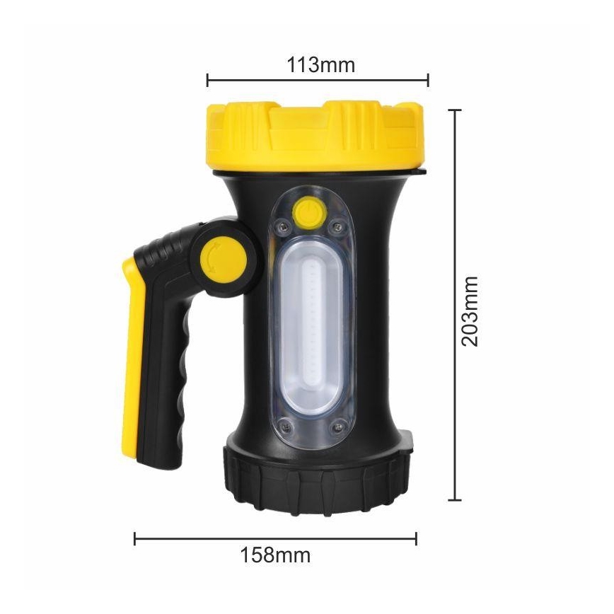 LED uppladdningsbar ficklampa LED/5W/4000mAh + LED/3W