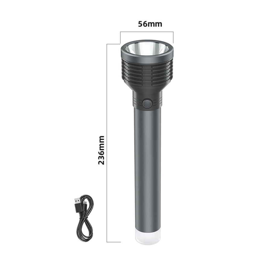 LED uppladdningsbar ficklampa LED/6,5W/3,7V 2400 mAh
