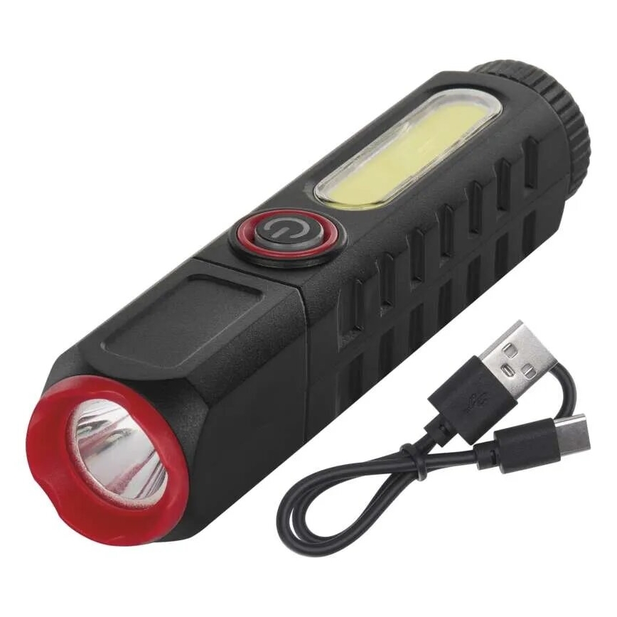 LED uppladdningsbar ficklampa LED/USB/3,7V 120 lm 400 mAh