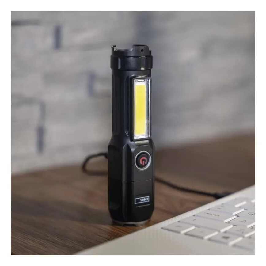 LED uppladdningsbar ficklampa LED/USB/3,7V IP44 150 lm 1200mAh