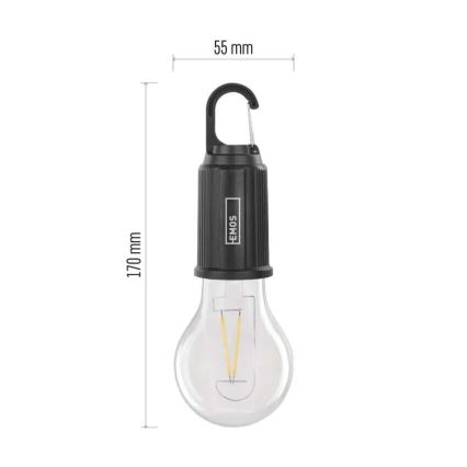 LED uppladdningsbar ficklampa LED/USB IP44 90 lm 400mAh