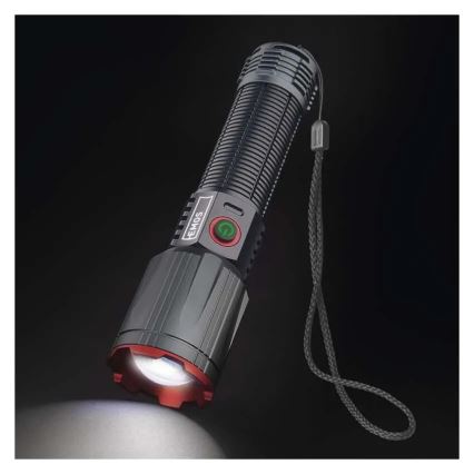 LED uppladdningsbar metall ficklampa LED/5V 3000 glansig 5000 mAh IP43