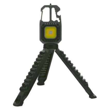 LED Uppladdningsbar multifunktionell ficklampa med stativ LED/USB-C 400 mAh