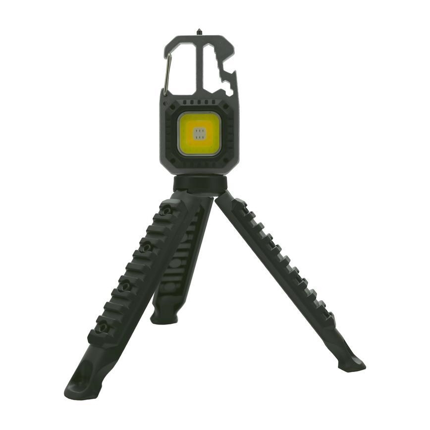 LED Uppladdningsbar multifunktionell ficklampa med stativ LED/USB-C 400 mAh