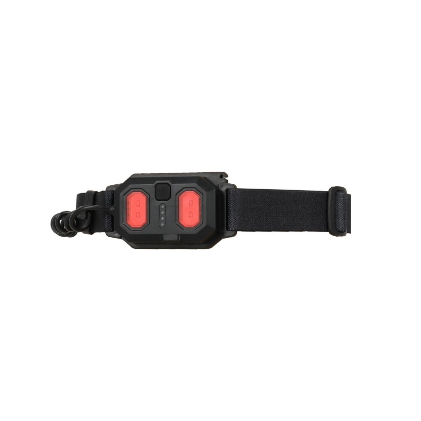 LED-uppladdningsbar pannlampa 2x LED/5V, 180 lm, 900 mAh, svart