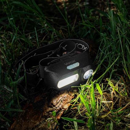 LED Dimbart uppladdningsbart pannlampa 2xLED/5V IPX4 250 lm 2000 mAh