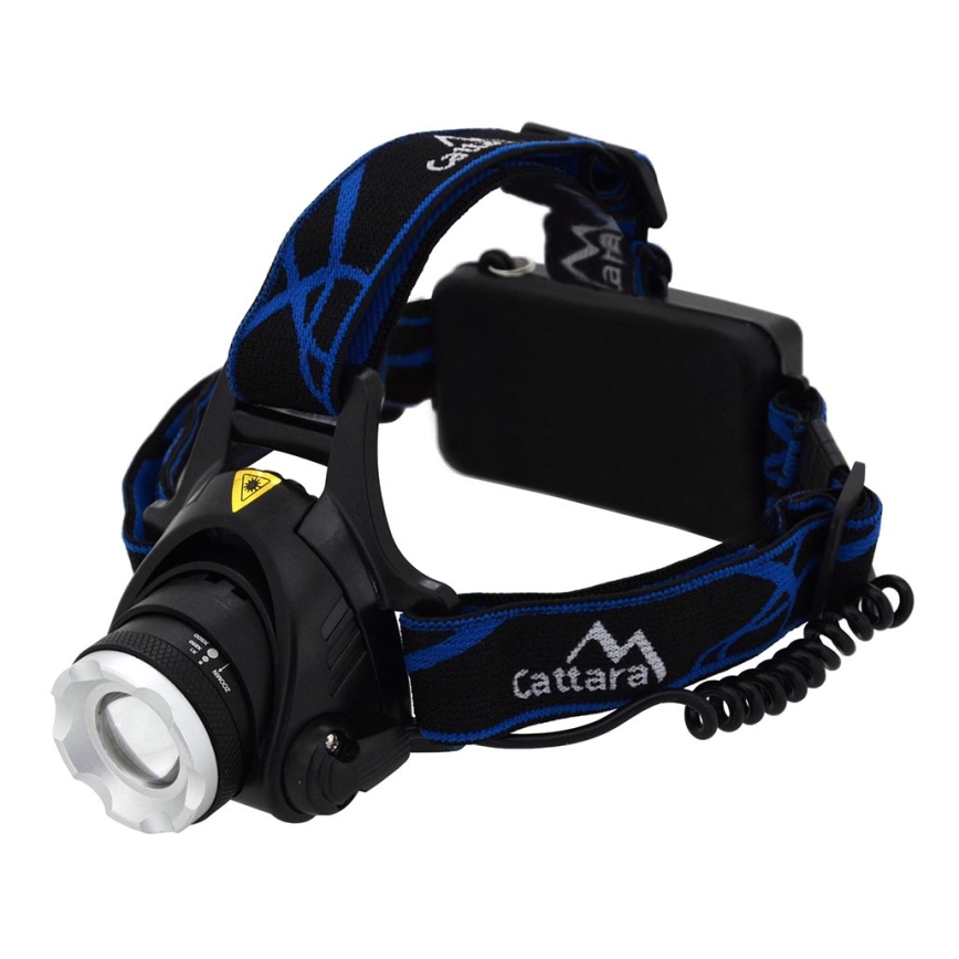 LED Uppladdningsbar pannlampa LED/6W/7,4V IP44 svart/blå