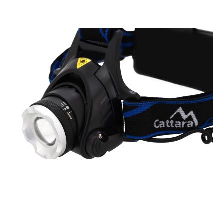 LED Uppladdningsbar pannlampa LED/6W/7,4V IP44 svart/blå