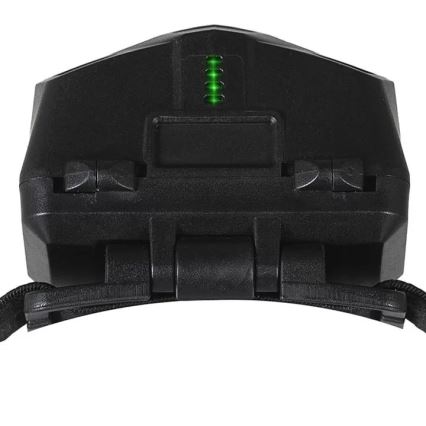 LED Ljusreglerad uppladdningsbar pannlampa med sensor och rött ljus 2xLED/5W/5V/3xAAA IP65 500 glansig 1200 mAh