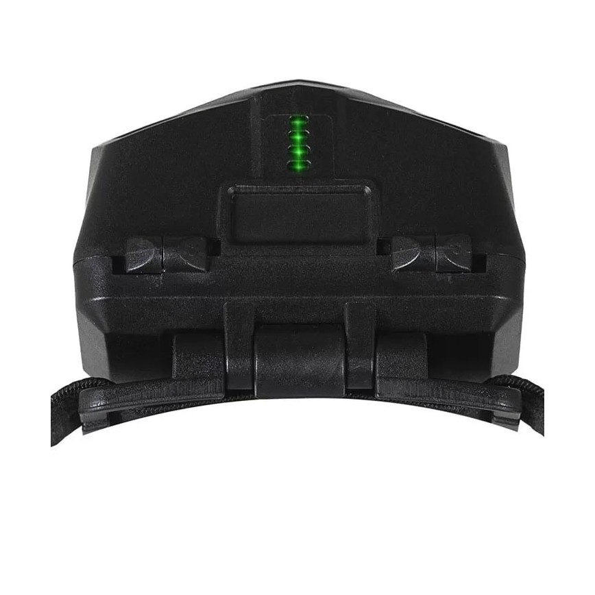 LED Ljusreglerad uppladdningsbar pannlampa med sensor och rött ljus 2xLED/5W/5V/3xAAA IP65 500 glansig 1200 mAh