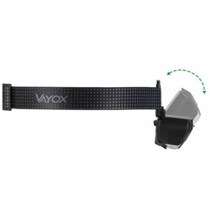 LED Ljusreglerad uppladdningsbar pannlampa med sensor och rött ljus 2xLED/5W/5V/3xAAA IP65 500 glansig 1200 mAh