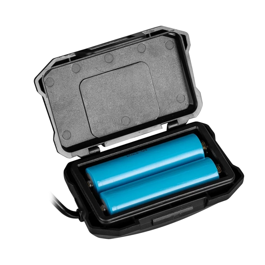 LED Ljusreglerad uppladdningsbar pannlampa med sensor med strömbanksfunktion och rött ljus LED/10W/5V IP44 1200 glansig 4000 mAh