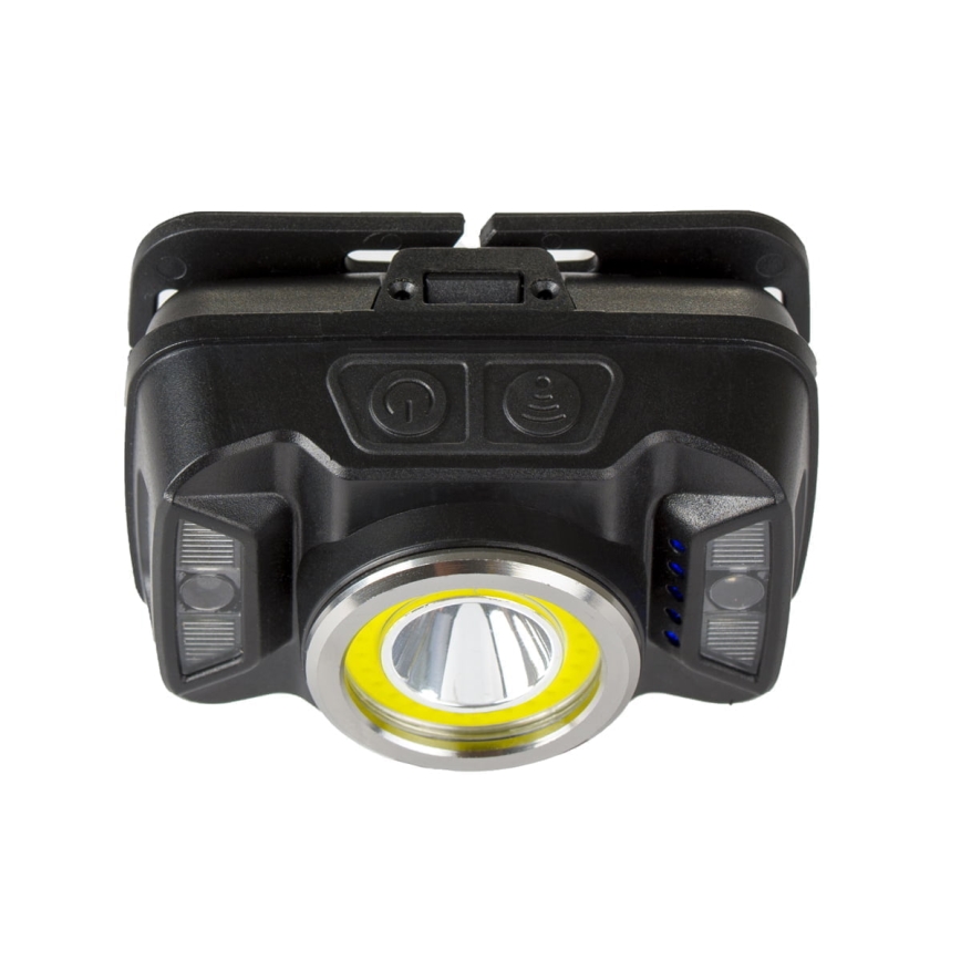 LED Ljusreglerad uppladdningsbar pannlampa med sensor och rött ljus LED/15W/5V IP66 430 glansig 1800 mAh