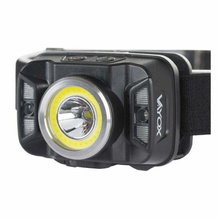 LED Ljusreglerad uppladdningsbar pannlampa med sensor och rött ljus LED/15W/5V IP66 430 glansig 1800 mAh