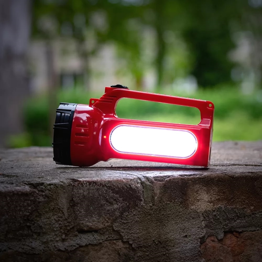 LED Uppladdningsbar solcell ficklampa LED/7W/230V 400 glansig 3200 mAh