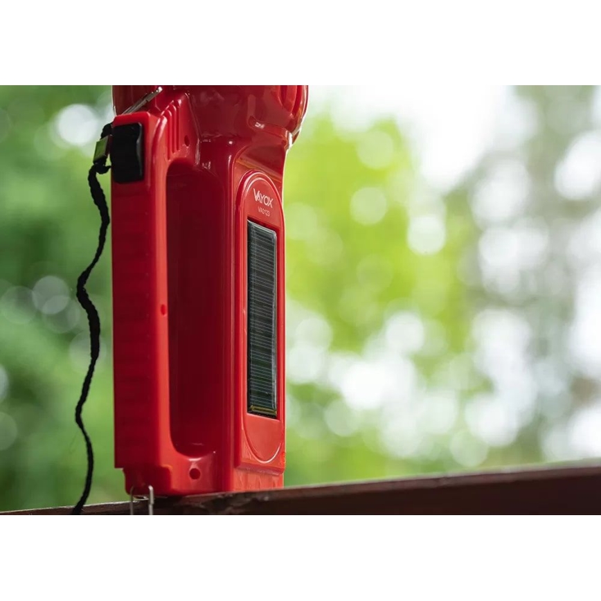 LED Uppladdningsbar solcell ficklampa LED/7W/230V 400 glansig 3200 mAh