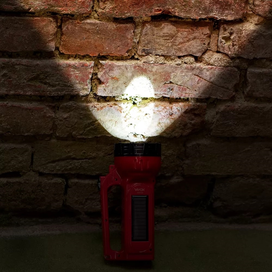 LED Uppladdningsbar solcell ficklampa LED/7W/230V 400 glansig 3200 mAh