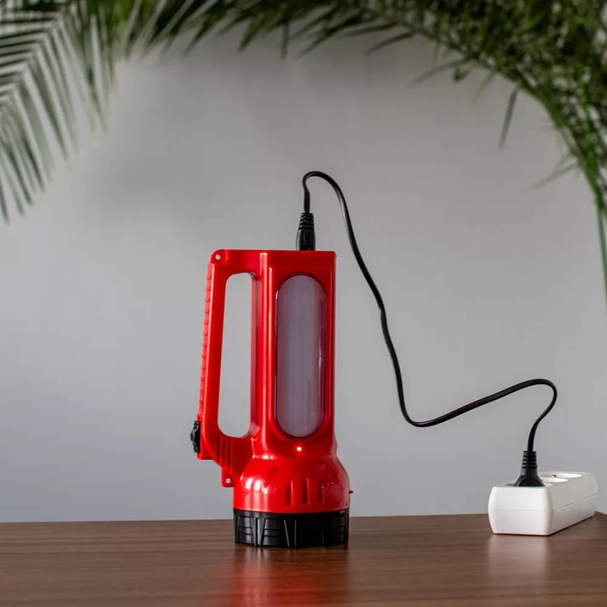 LED Uppladdningsbar solcell ficklampa LED/7W/230V 400 glansig 3200 mAh