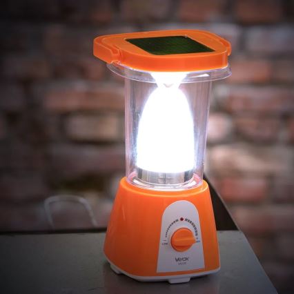 LED Ljusreglerad uppladdningsbar solcell lampa med strömbanksfunktion LED/230V 710 glansig 1600 mAh