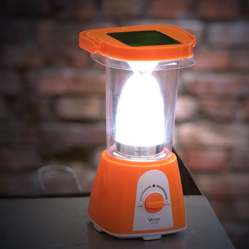 LED Ljusreglerad uppladdningsbar solcell lampa med strömbanksfunktion LED/230V 710 glansig 1600 mAh