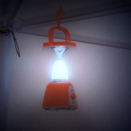 LED Ljusreglerad uppladdningsbar solcell lampa med strömbanksfunktion LED/230V 710 glansig 1600 mAh