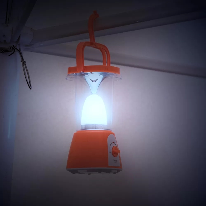 LED Ljusreglerad uppladdningsbar solcell lampa med strömbanksfunktion LED/230V 710 glansig 1600 mAh