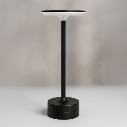 LED Uppladdningsbar touchstyrd bordslampa TAVOLO LED/2,5W/5V 2400 mAh 3000-6000K svart