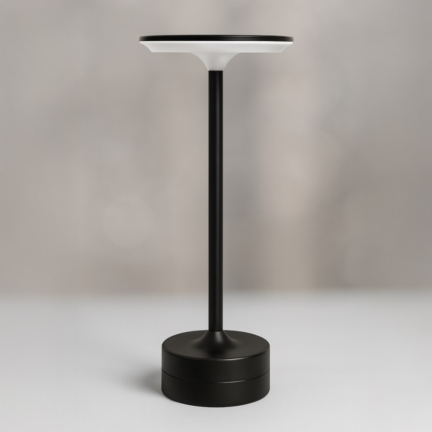 LED Uppladdningsbar touchstyrd bordslampa TAVOLO LED/2,5W/5V 2400 mAh 3000-6000K svart
