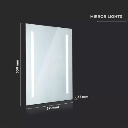 LED Uppvärmd badrumsspegel med belysning LED/17W/230V IP44