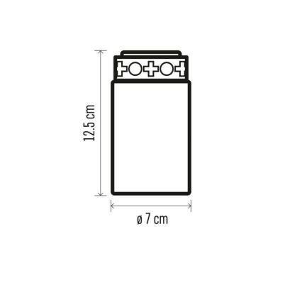 LED Utomhusdekoration 1xLED/2xC IP44 röd 