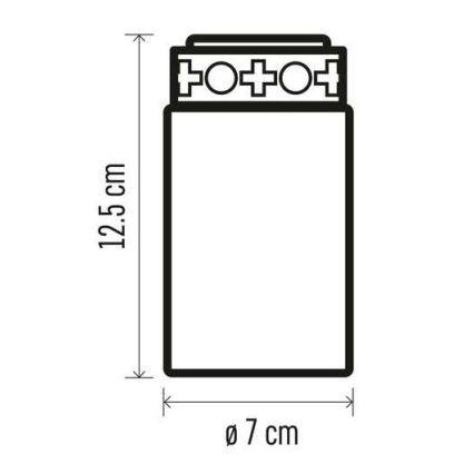 LED Utomhus  dekoration 1xLED/2xC IP44 röd 