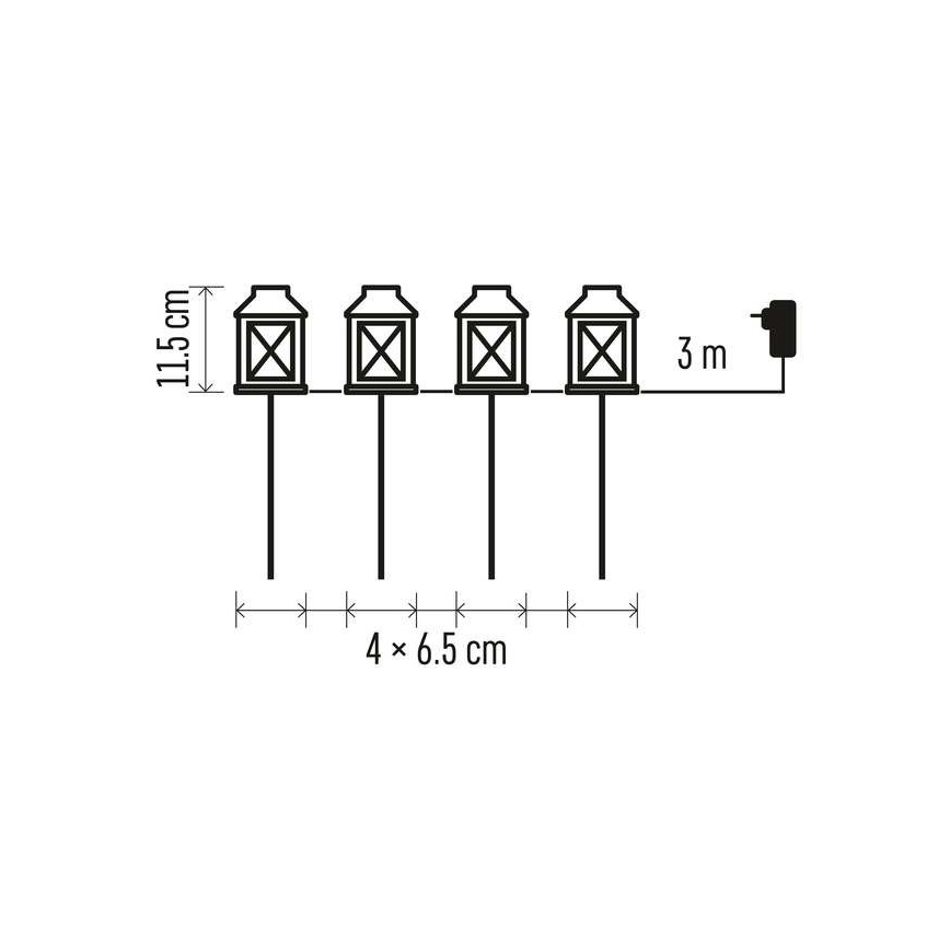 LED Utomhus dekoration 4xLED/5W/230V IP44