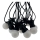 LED utomhus dekorationsslinga 10xLED/0,36W/230V 4,5 m IP44 svart