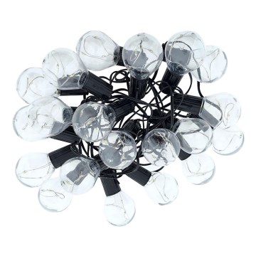 LED utomhus dekorationsslinga 20xLED/0,075W/230V 5,8 m IP44 svart