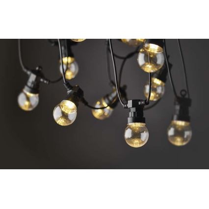 LED Utomhus  dekorativ kedja 10xLED/10m IP44 transparent 